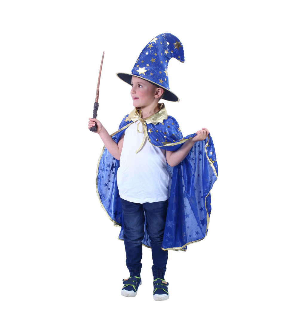 Dětský čarodějnická modrý plášť
