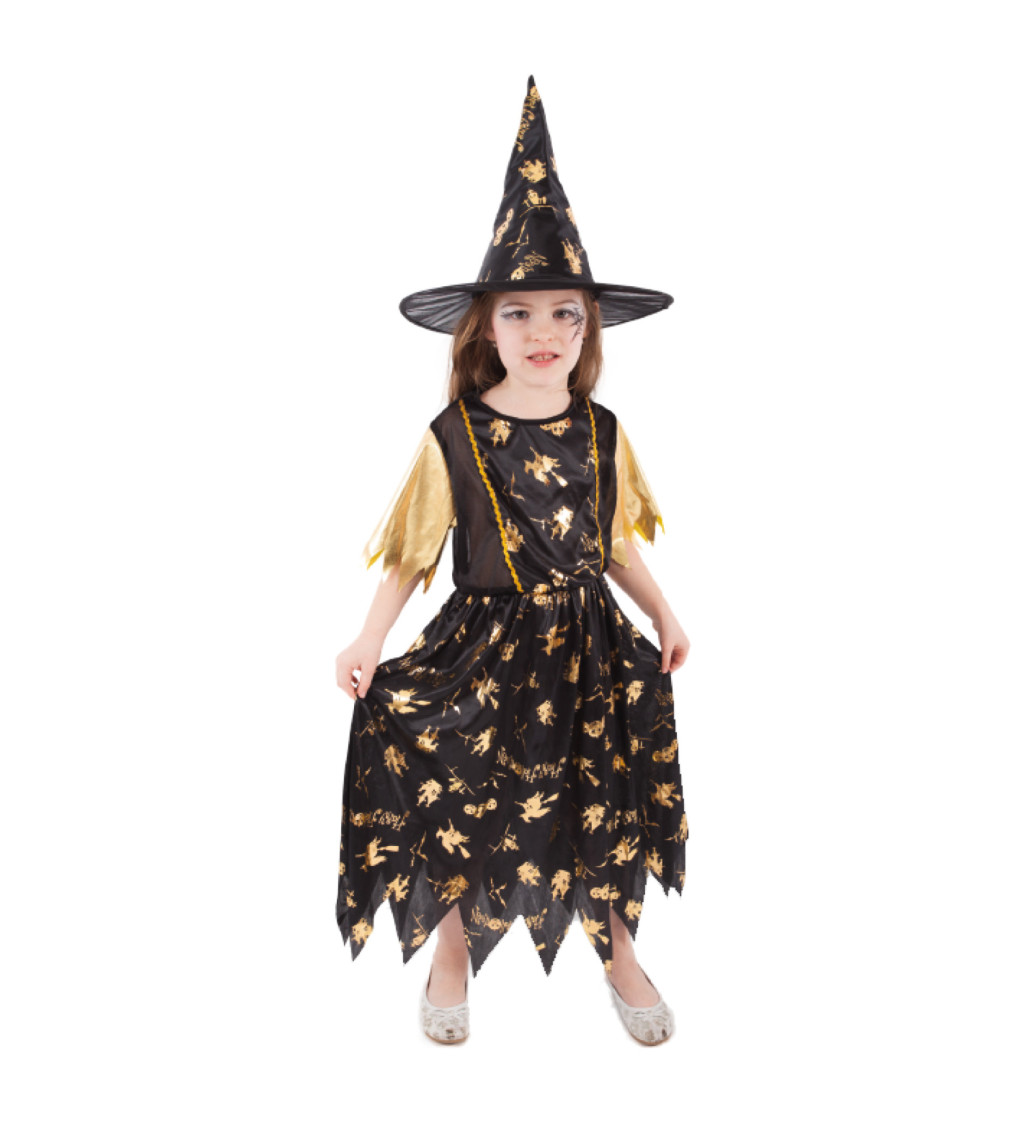 Dětský kostým - zlaté čarodějnice