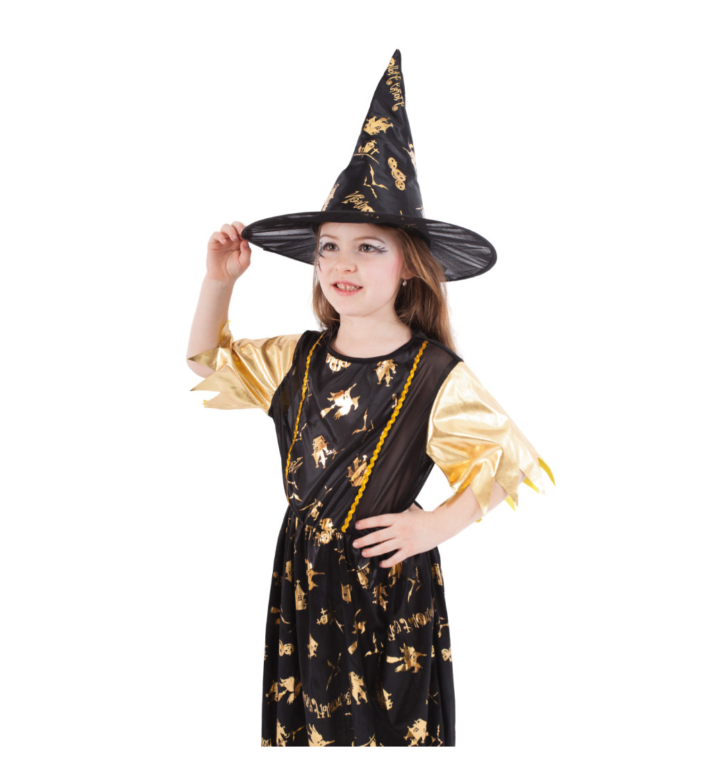 Dětský kostým - zlaté čarodějnice