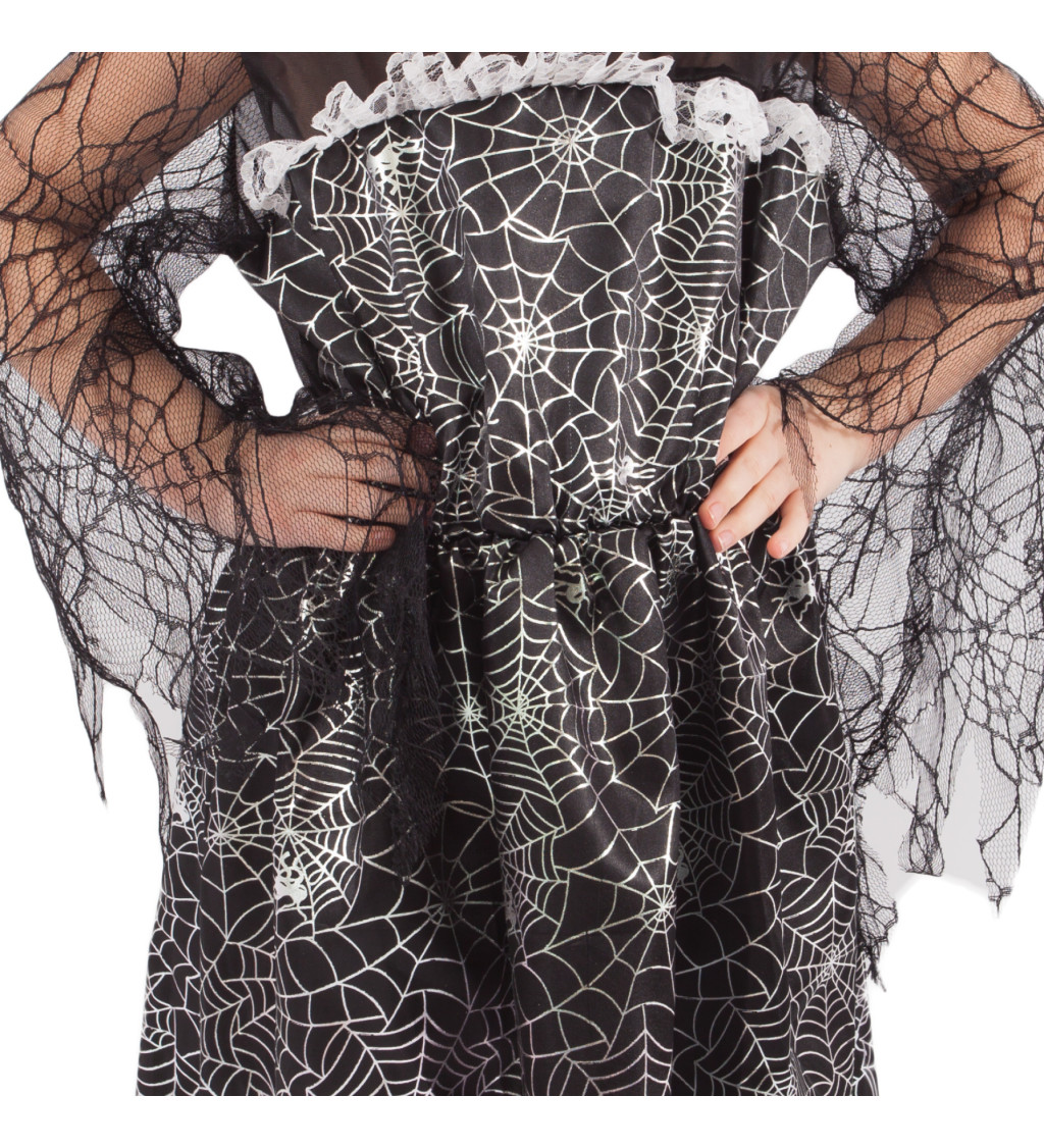 Dětský kostým čarodějnice - pavučinkové šaty
