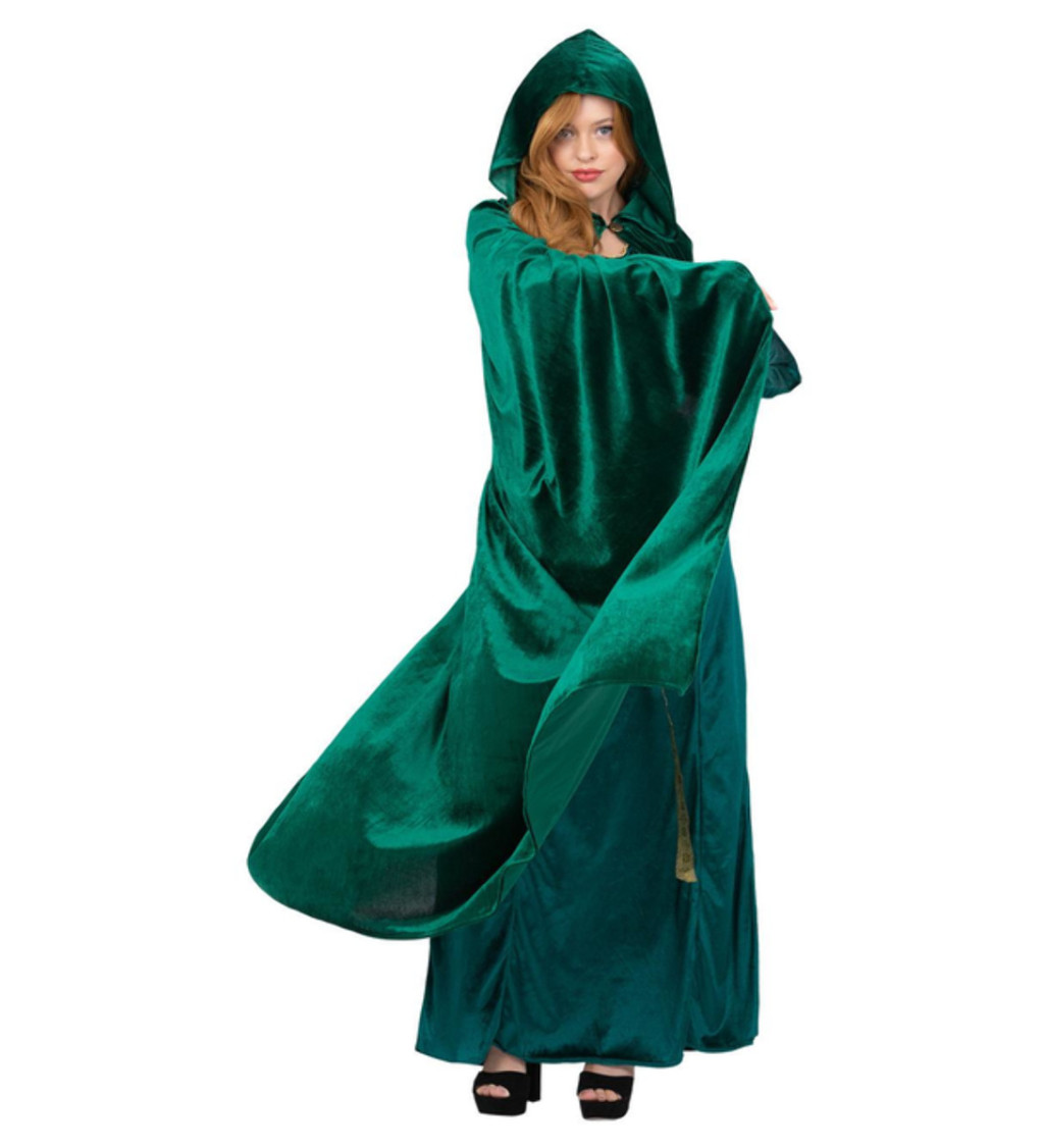 Luxusní plášť, smaragdově zelený