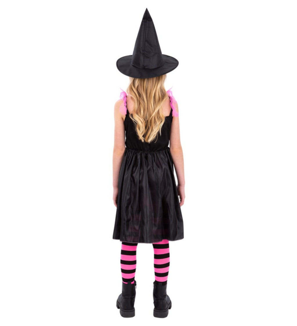 Dětský kostým - čarodějnice s duhovou sítí