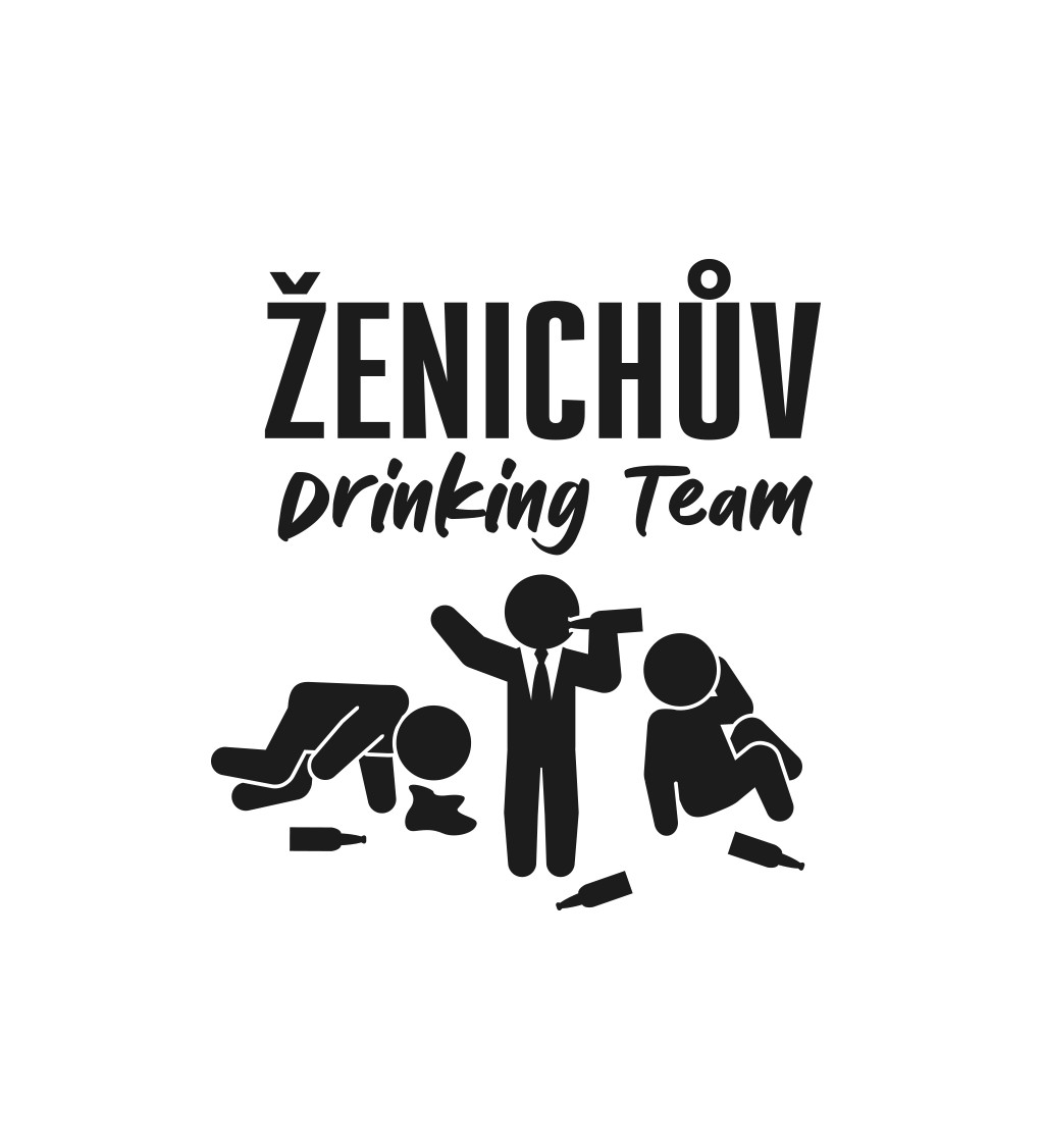 Pánské tričko - bílé, Ženichův drinking team