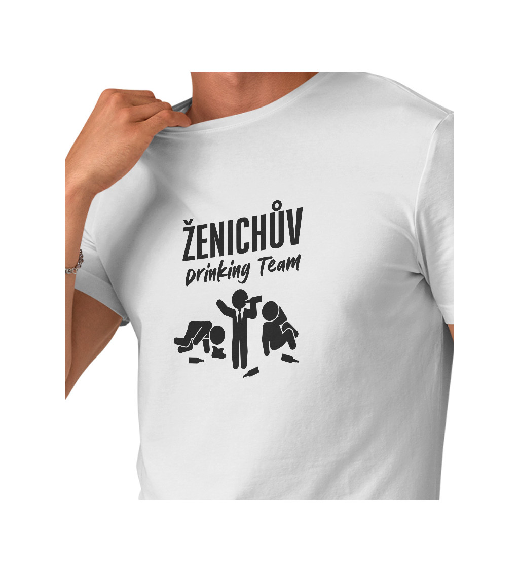 Pánské tričko - bílé, Ženichův drinking team