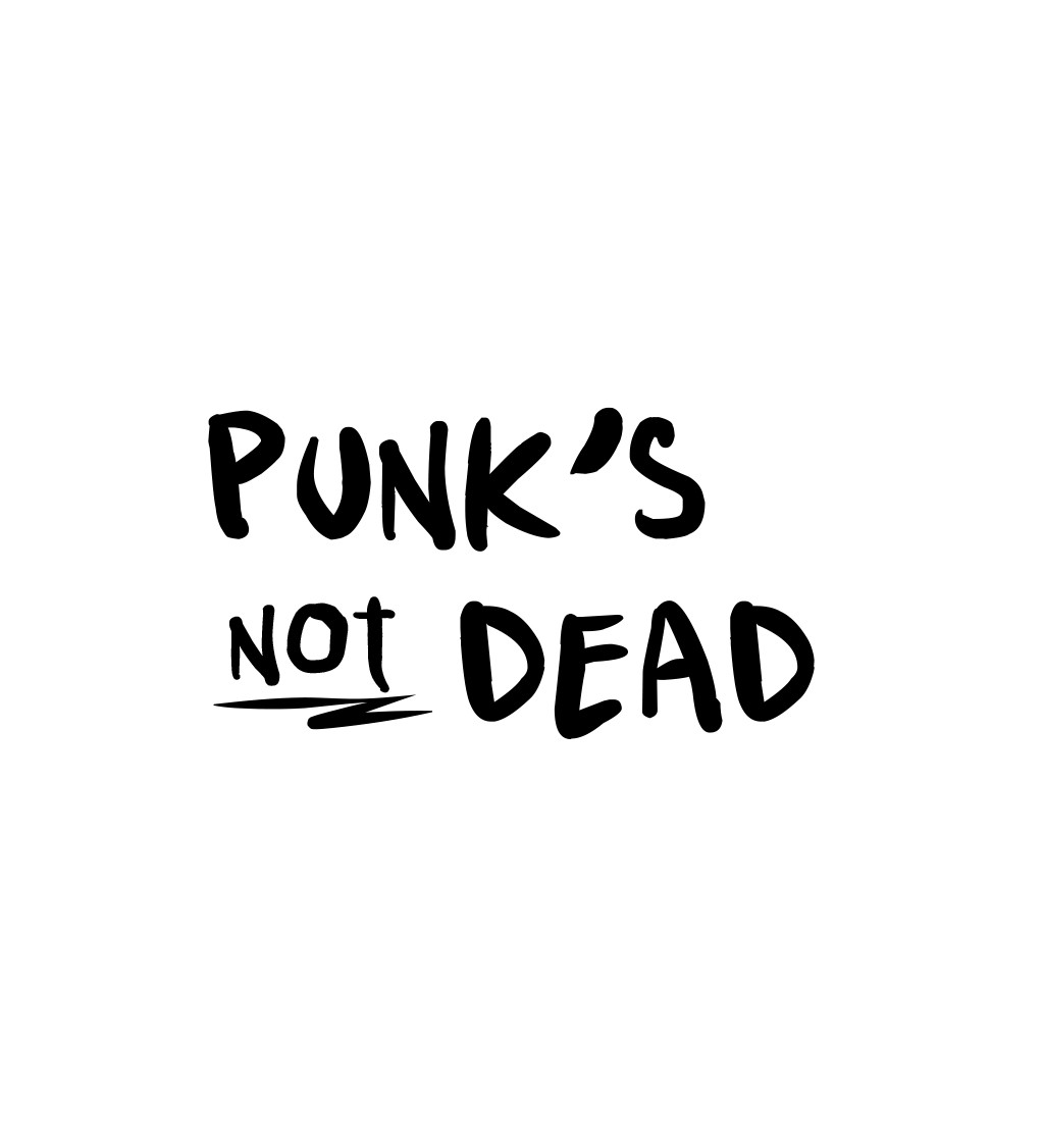 Pánské triko bílé - Punks not dead