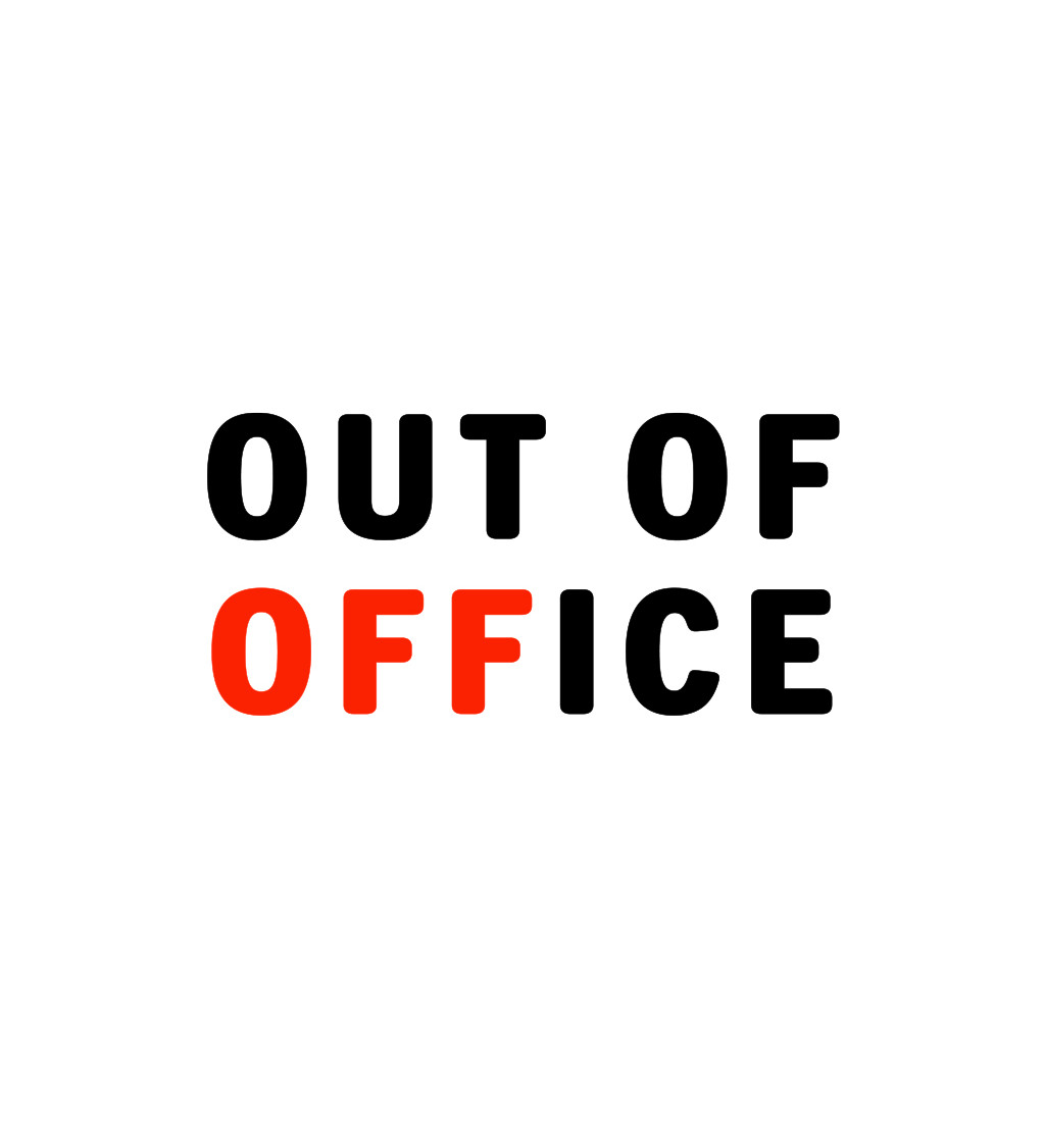 Pánské triko bílé - Out of office