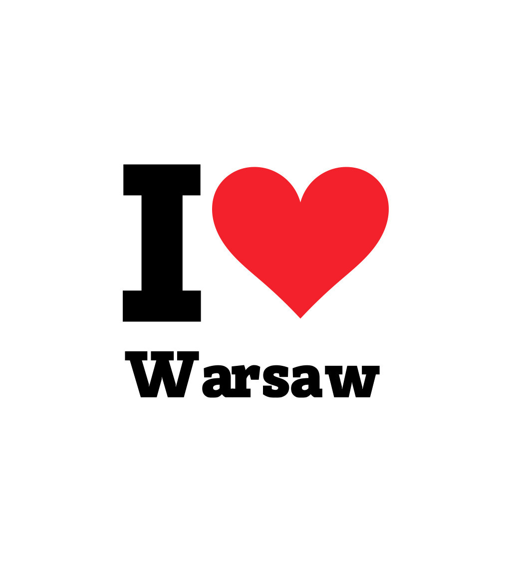 Nažehlovací nápis I love Warsaw