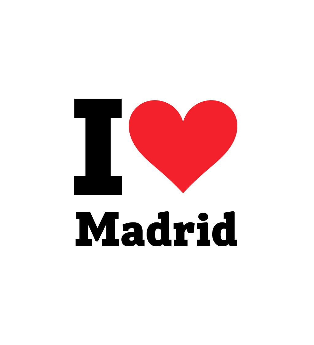 Nažehlovací nápis I love Madrid