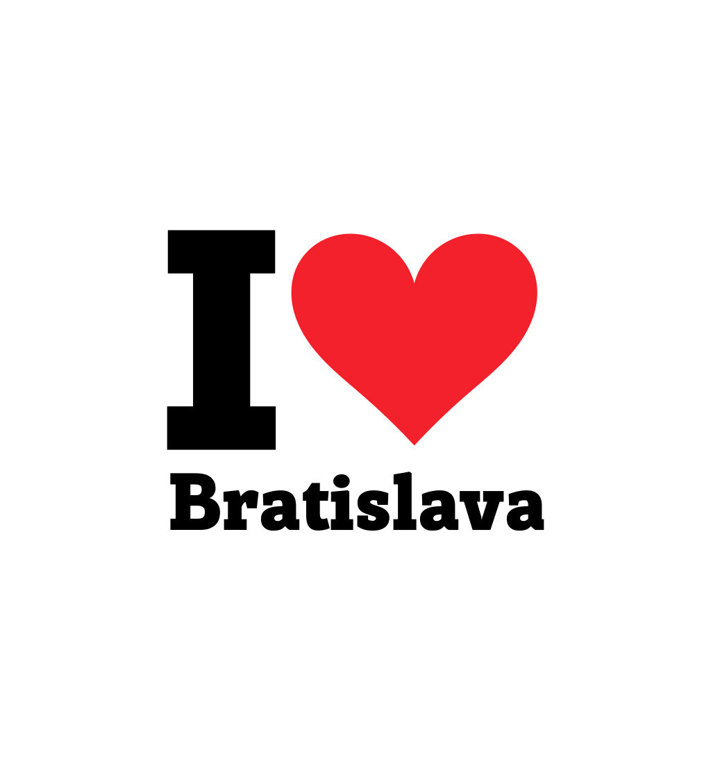 Nažehlovací nápis I love Bratislava