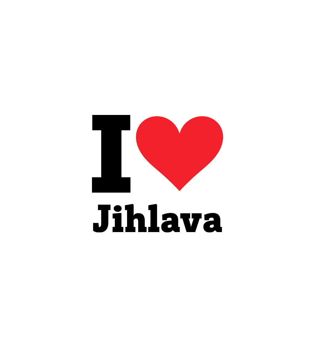 Nažehlovací nápis I love Jihlava