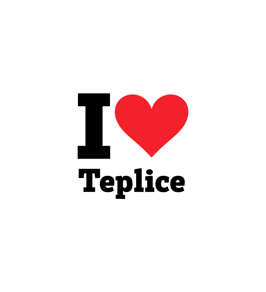 Nažehlovací nápis I love Teplice