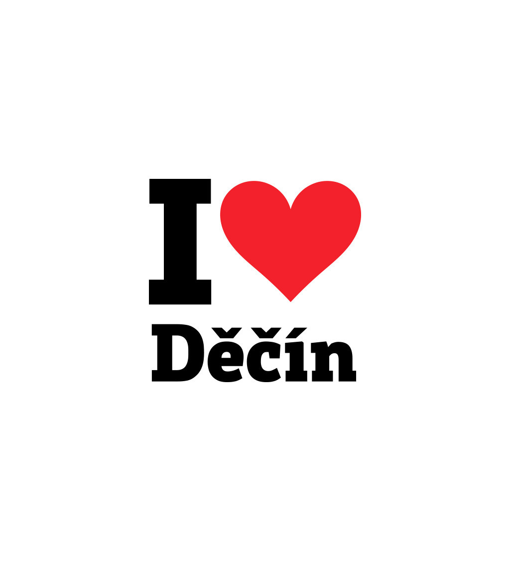 Nažehlovací nápis I love Děčín