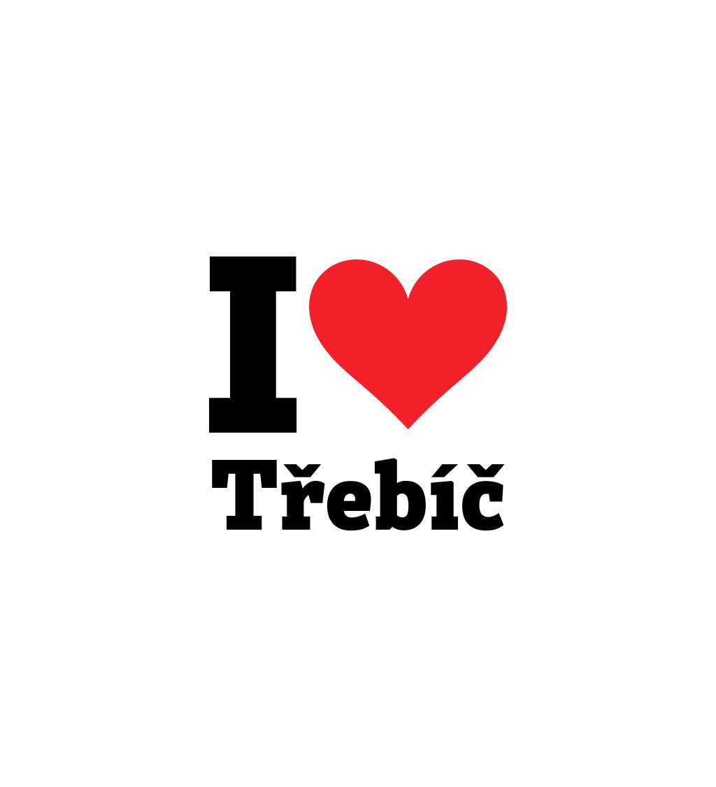 Nažehlovací nápis I love Třebíč