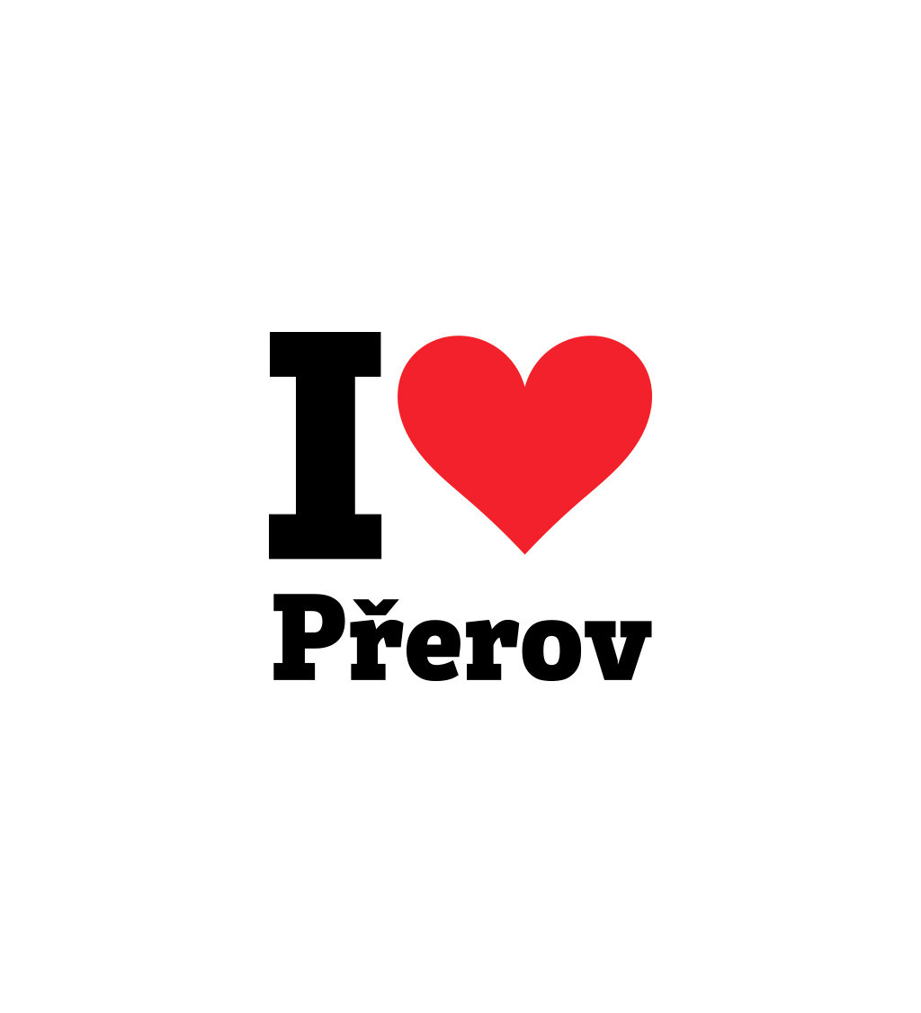 Nažehlovací nápis I love Přerov