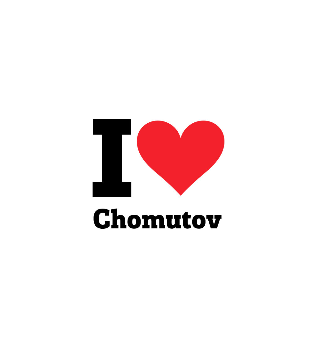 Nažehlovací nápis I love Chomutov