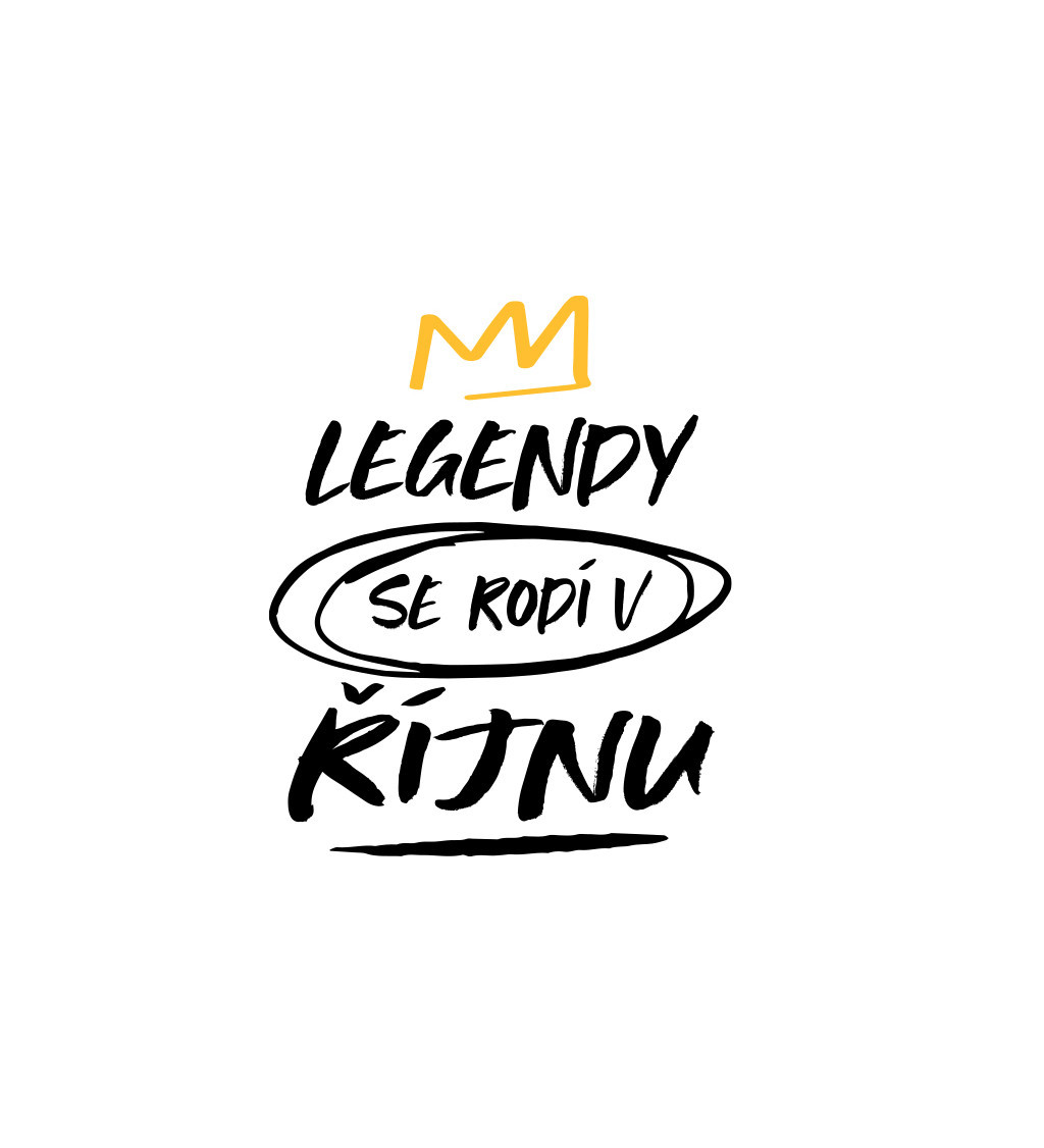 Nažehlovací nápis Legendy se rodí v říjnu