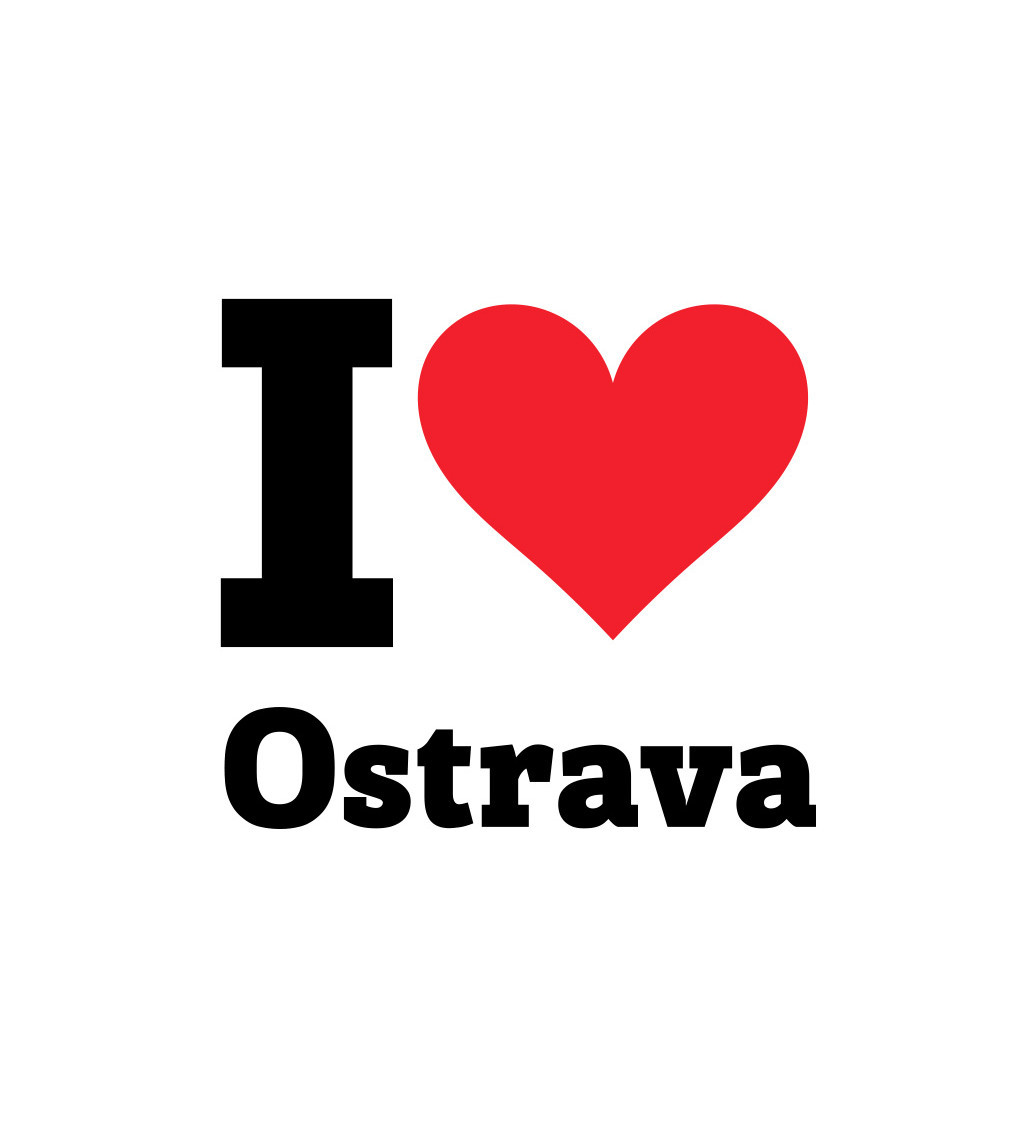 Nažehlovací nápis I love Ostrava