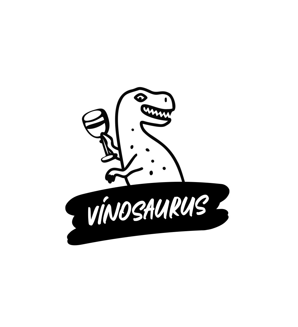 Pánské tričko bílé Vínosaurus S