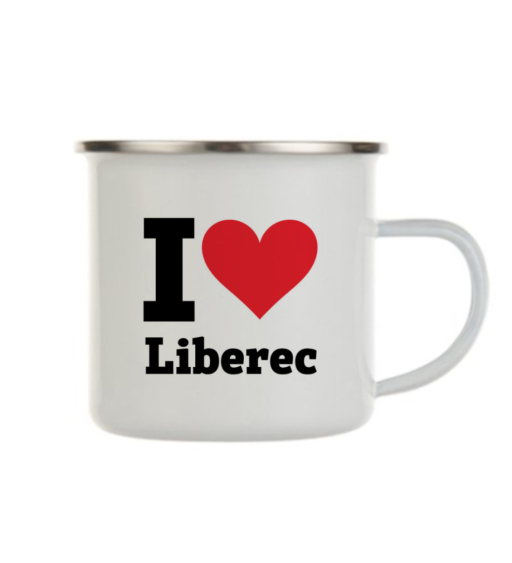 Plecháček bílý I love Liberec