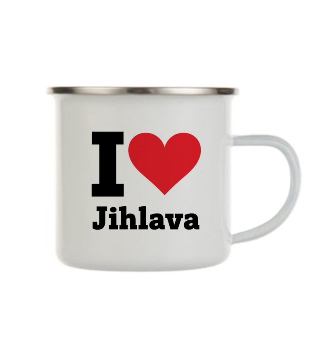 Plecháček bílý I love Jihlava