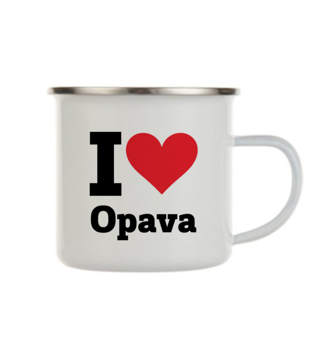 Plecháček bílý I love Opava