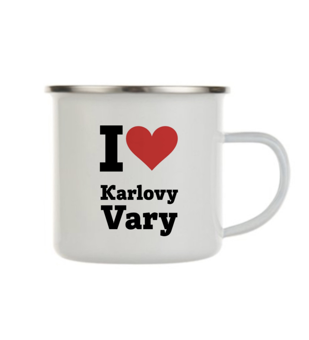 Plecháček bílý I love Karlovy Vary