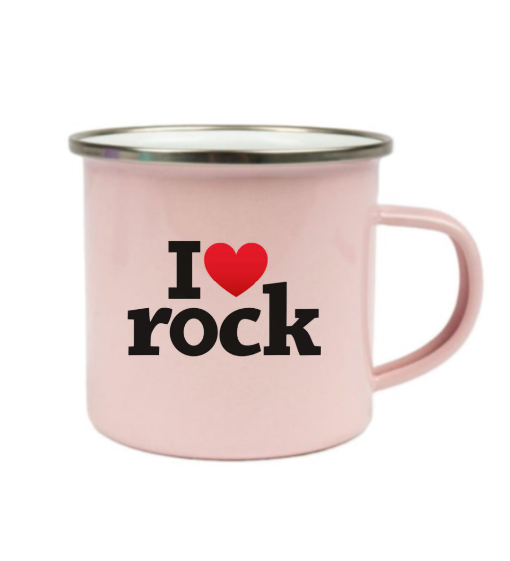 Plecháček růžový I love rock