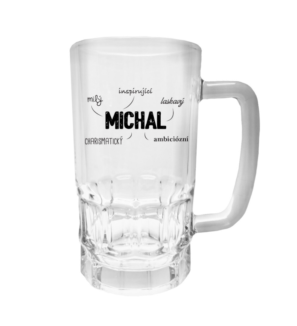 Půllitr s potiskem - Michal, 500 ml