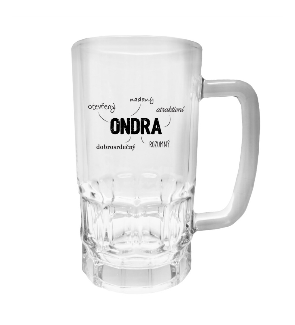 Půllitr s potiskem - Ondra, 500 ml