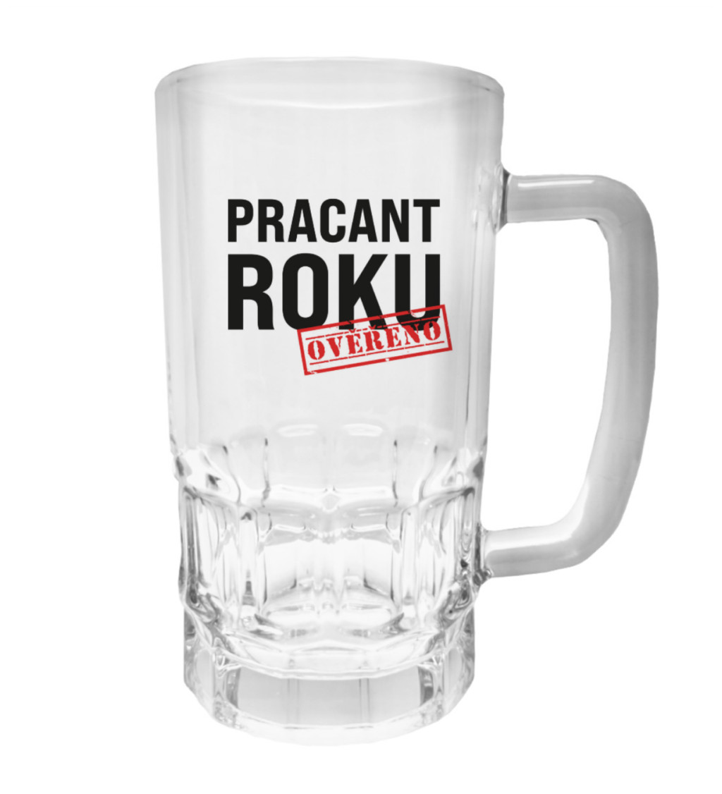 Půllitr s potiskem - Pracant roku, 500 ml