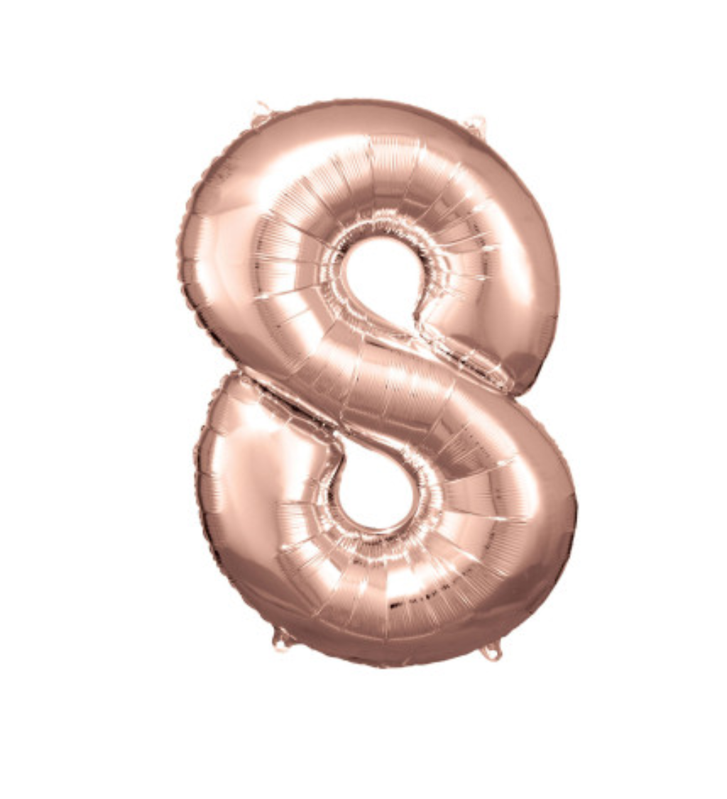 Fóliový rosegold balón 8