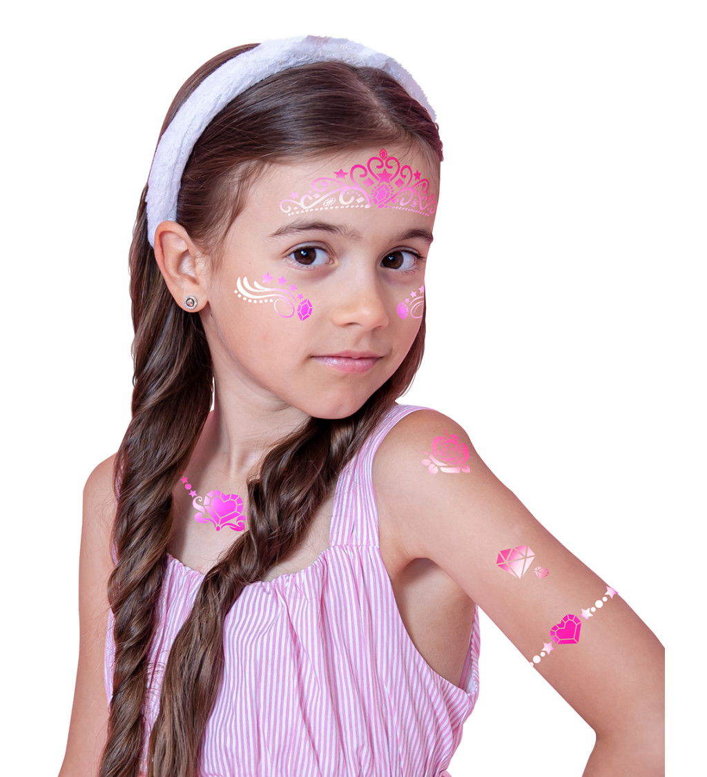 Dětská šablona na make-up - princezna