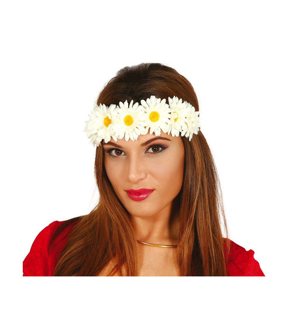 Čelenka - bílý květy