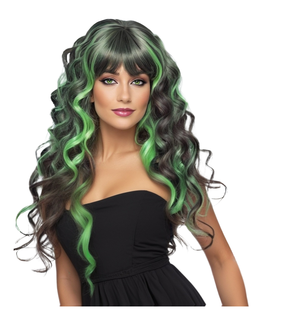 Dámská paruka - zelený melír