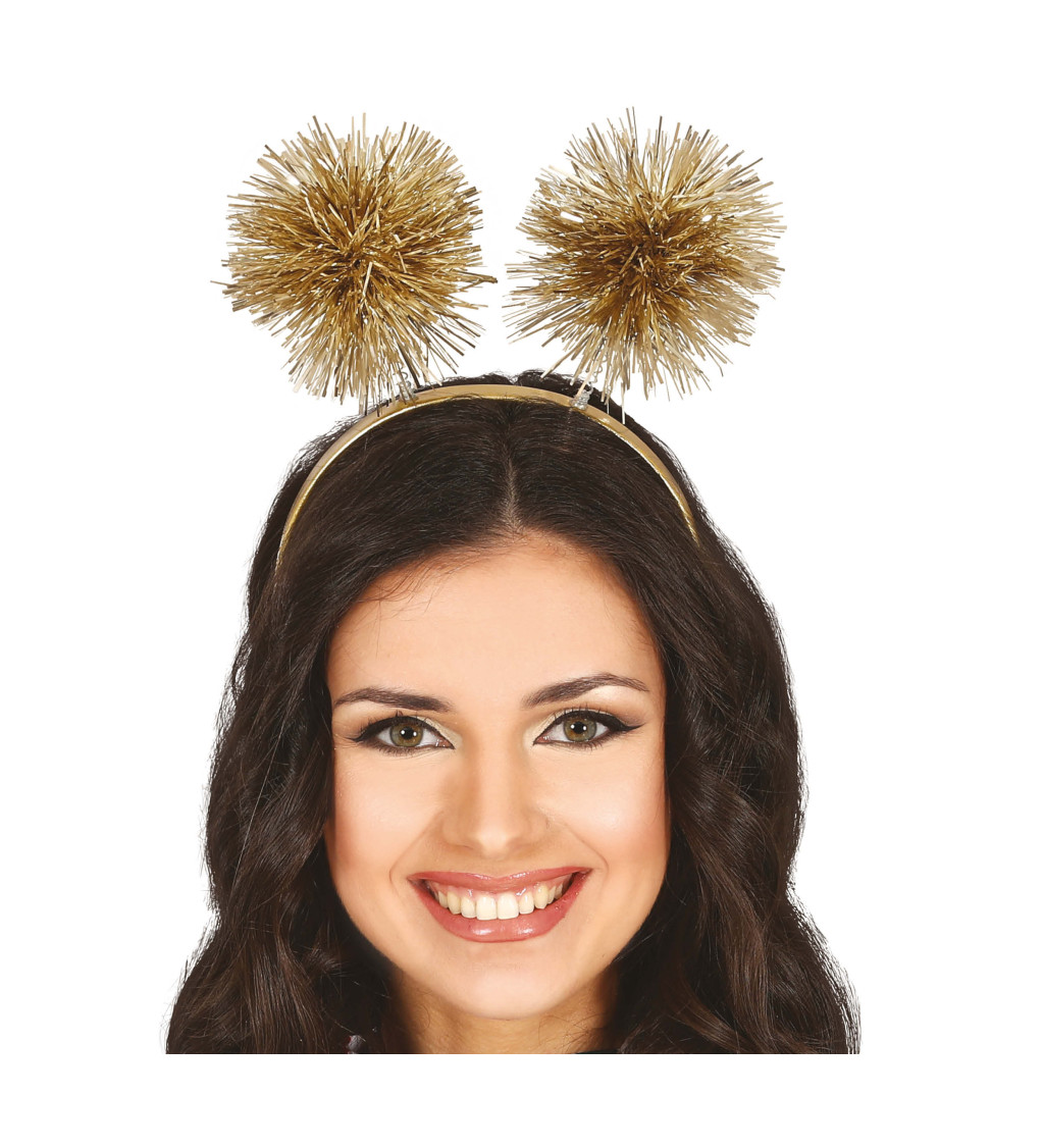 Čelenka - s třásněmi zlatá