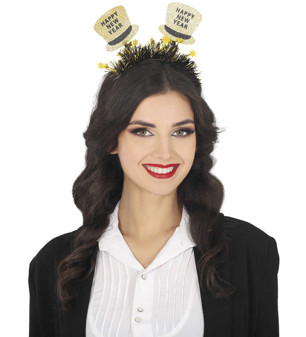 Čelenka - s kloboučky Happy New Year