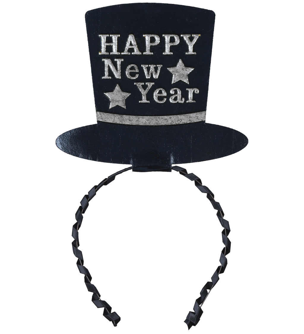 Stříbrná čelenka - Happy New Year