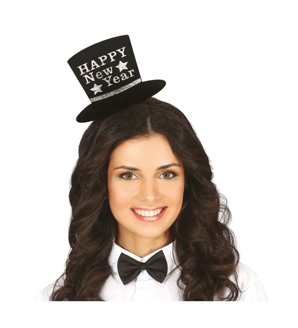 Stříbrná čelenka - Happy New Year