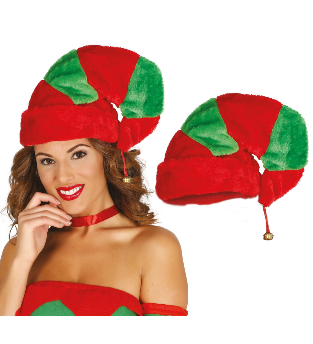 Čepice - elfí s rolničkou