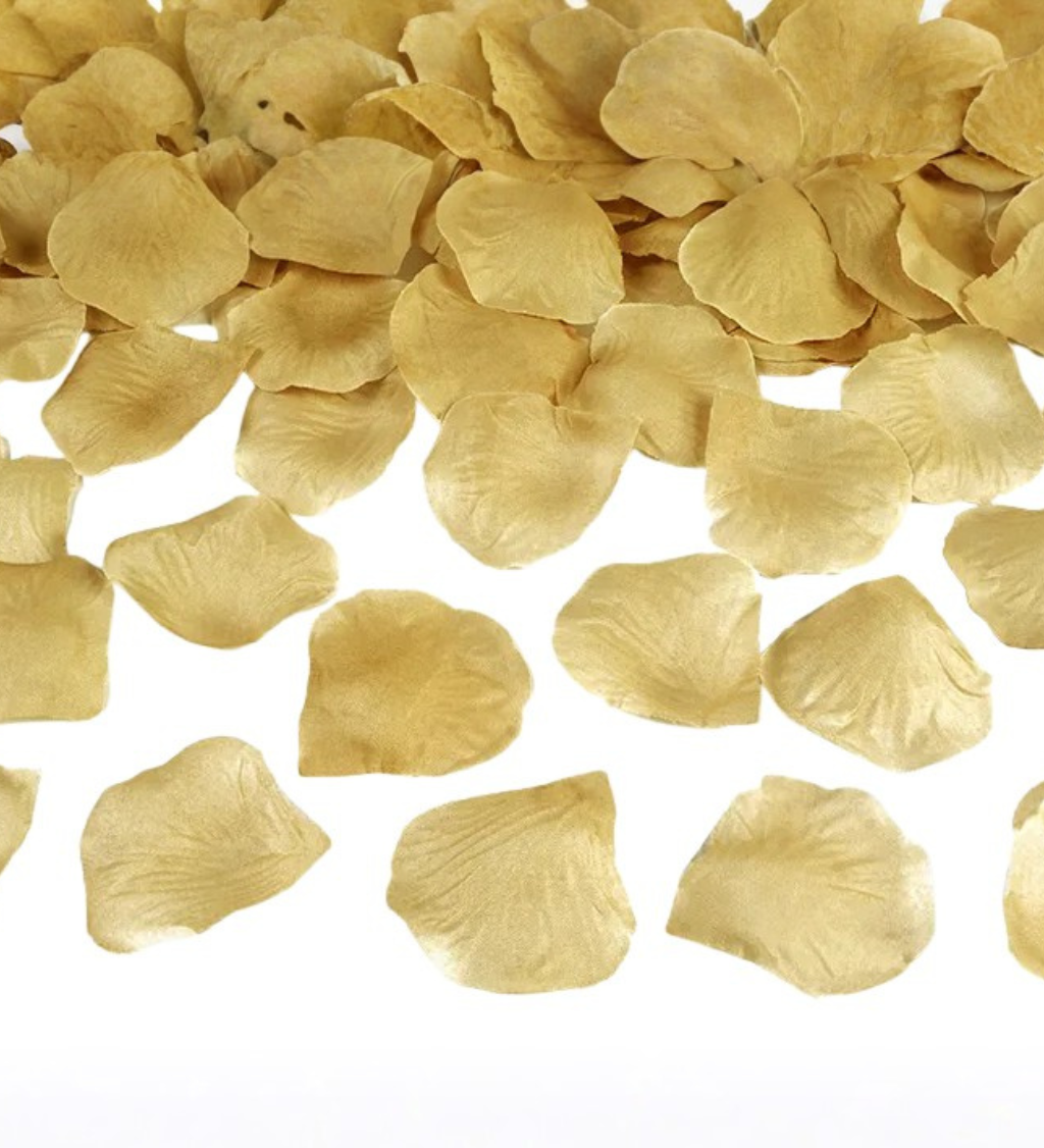 Okvětní lístky růží - zlaté