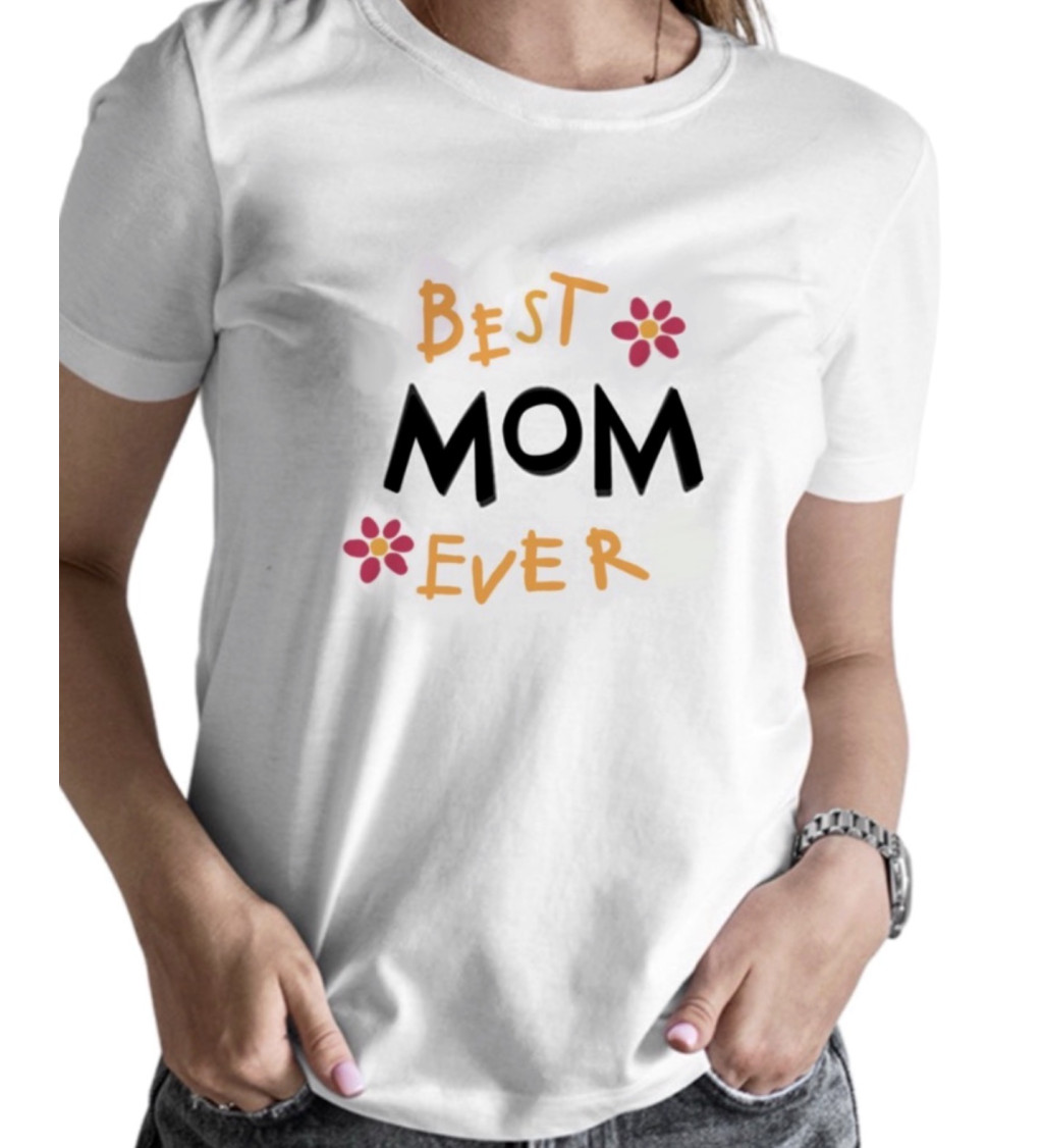 Dámské triko bílé Best mom ever