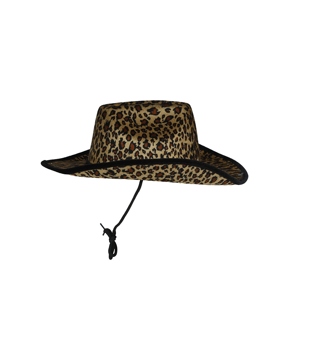 Kovbojský klobouk - leopardí vzor