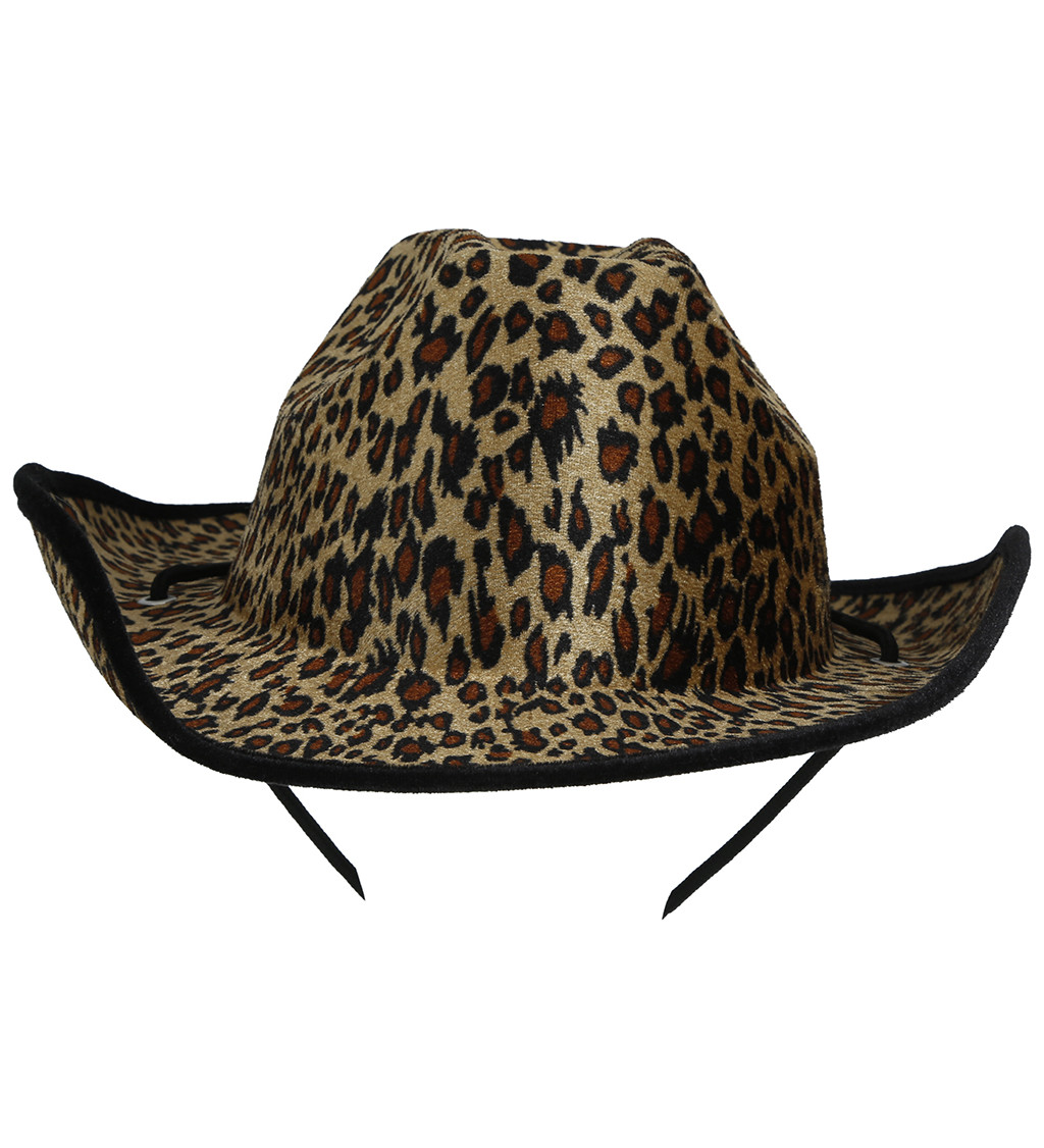 Kovbojský klobouk - leopardí vzor