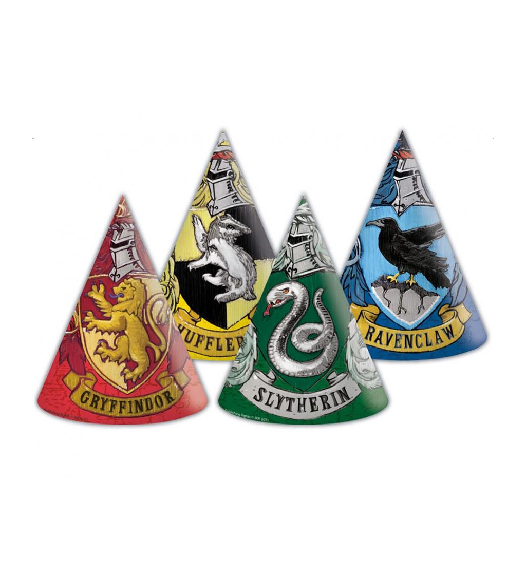 Papírové čepice Harry Potter – Hogwarts Houses
