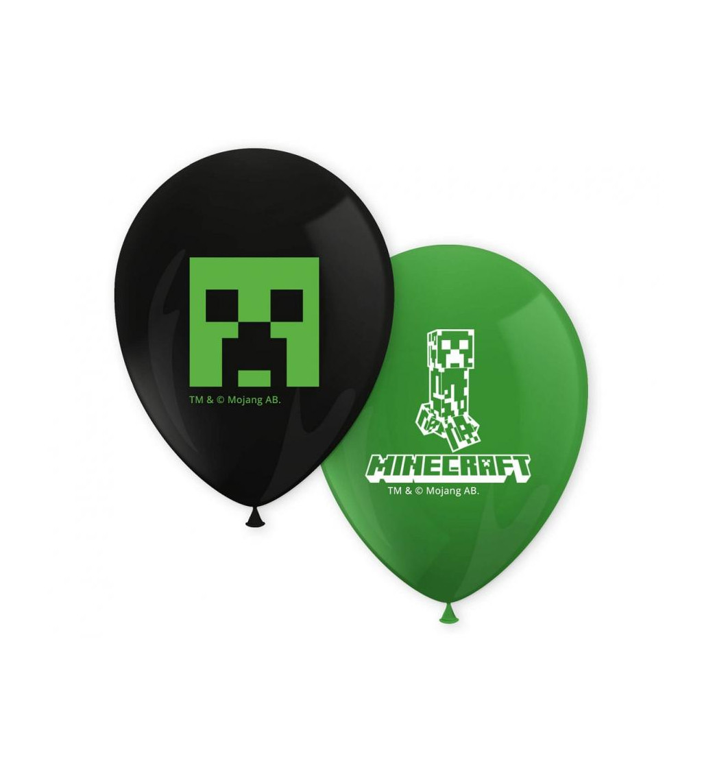 Sada balónků - Minecraft, 8 ks