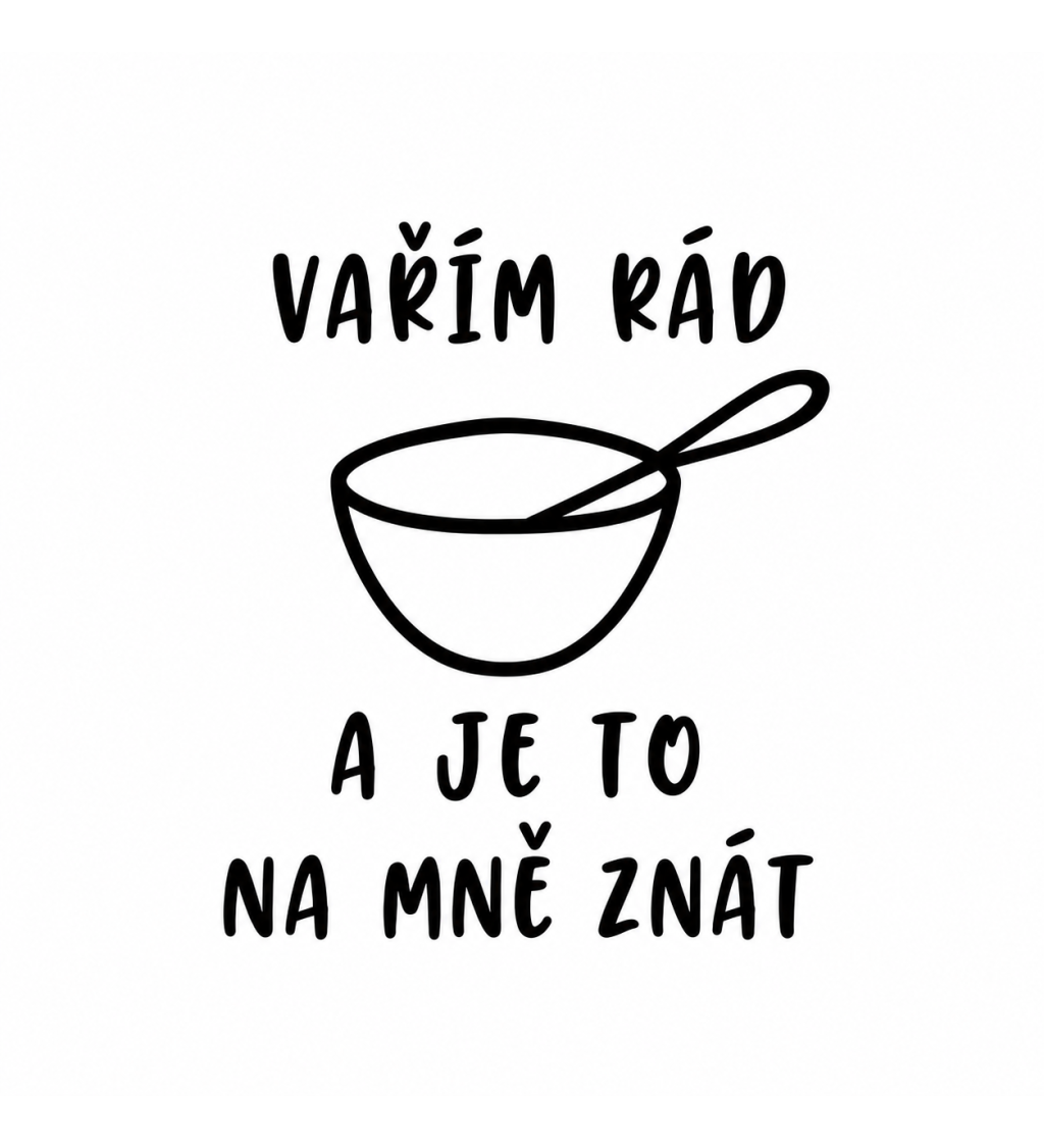 Zástěra Vařím rád a je to na mě znát - šedá