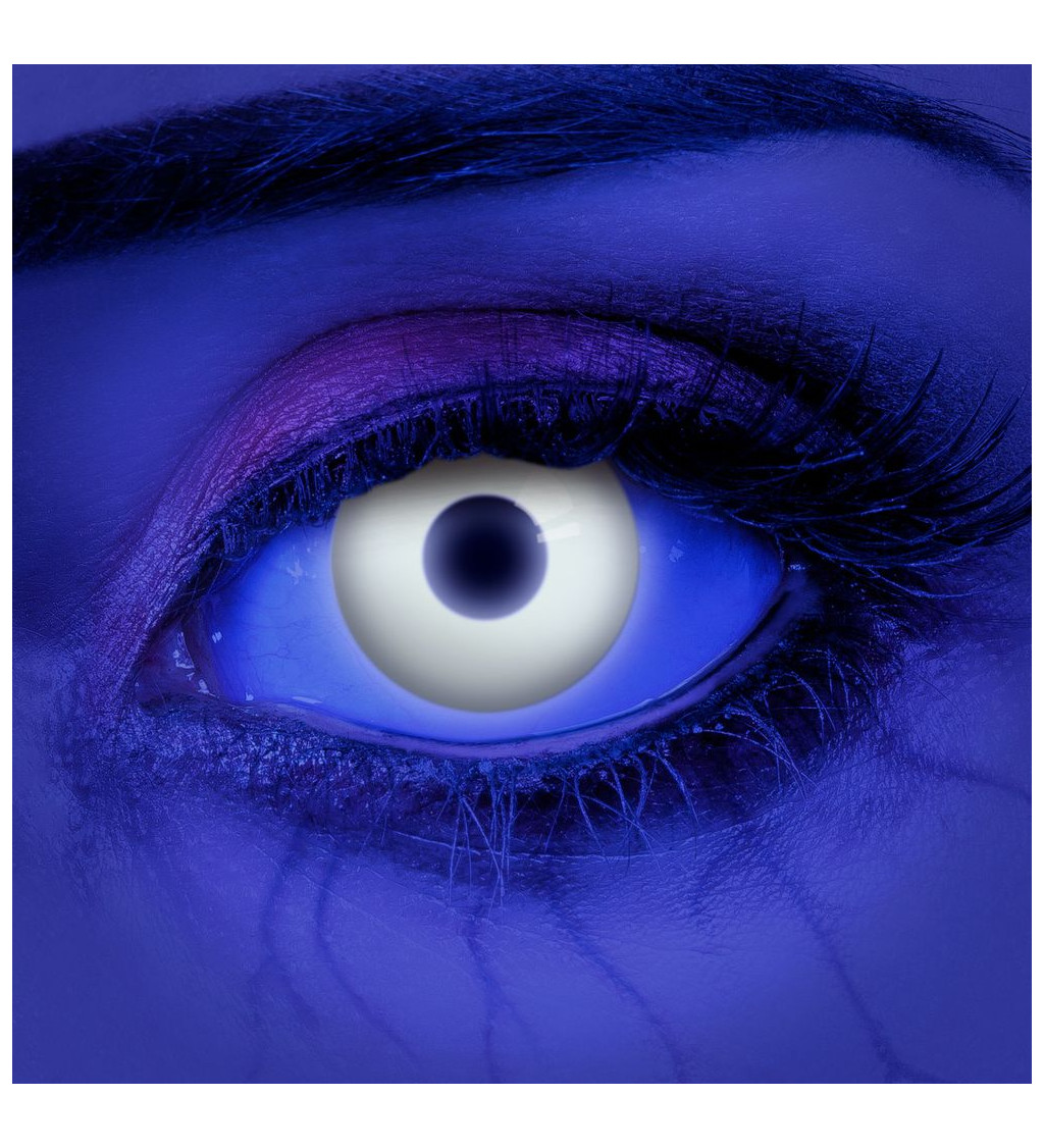 Čočky roční - Bílé, svítící pod UV