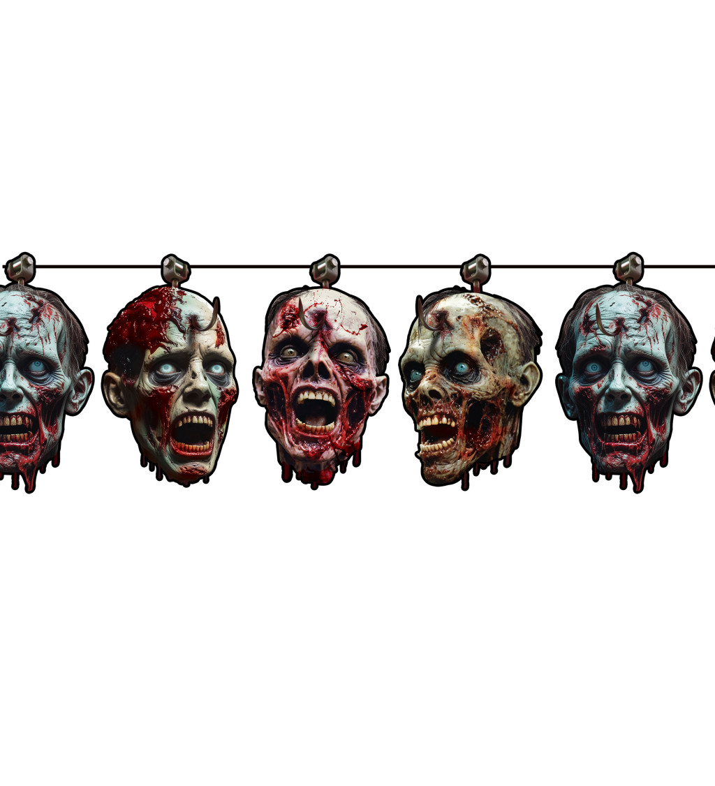 Zombie girlanda, zakrvácená