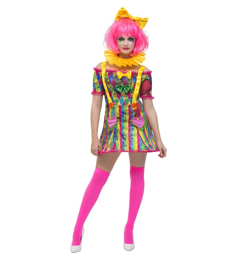 Dámský kostým klaunice - barevný