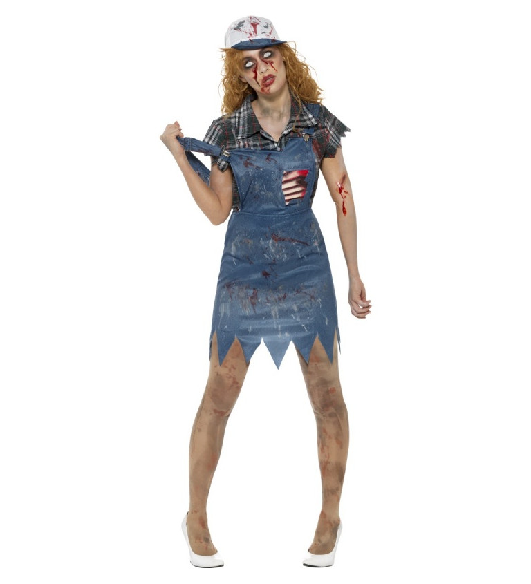 Dámský kostým na Halloween - Zombie dělnice